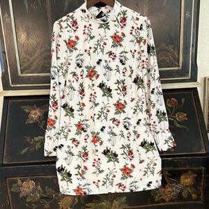 Leith Floral Print White Dress Sz S